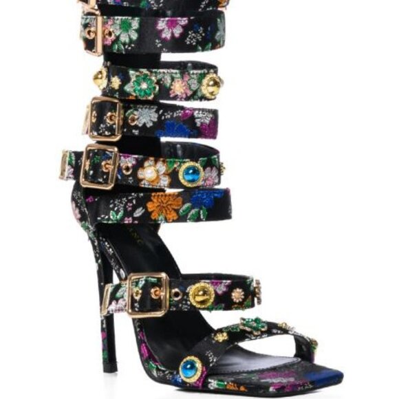 AZALEA WANG" PASTEL PERFECTION BROCADE " ENBODIED  GLADIATOR / BLACK (BRAND NEW! - Picture 4 of 5